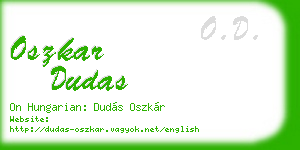 oszkar dudas business card
